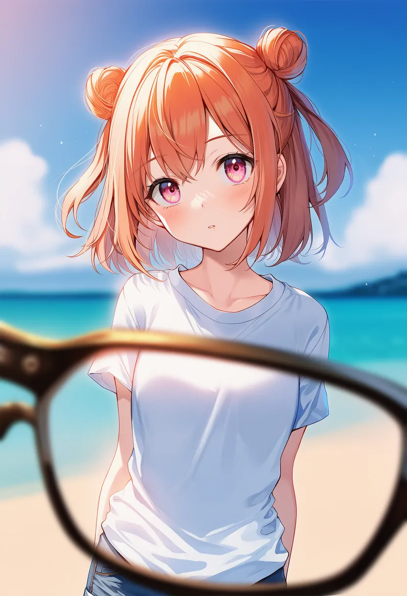 メガネ越しの視点でキャラクターを描写するAIイラスト｜プロンプト紹介