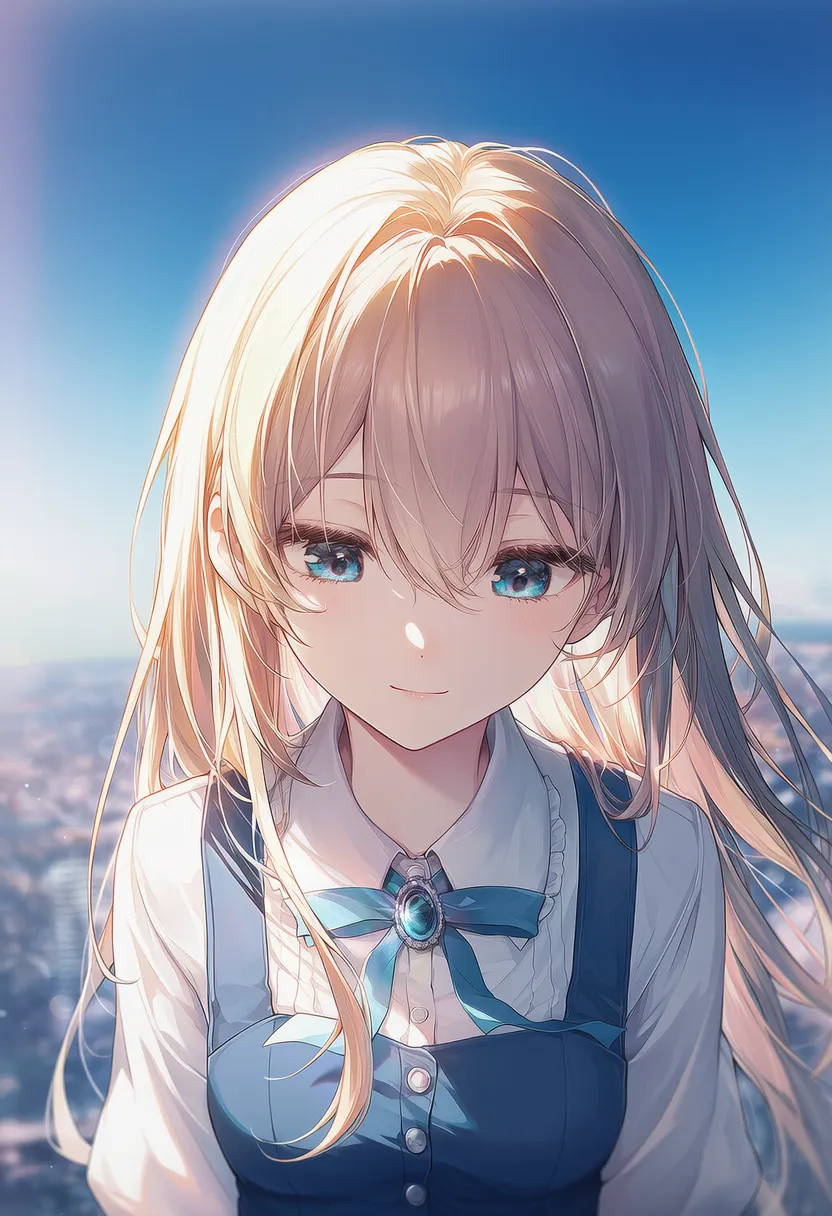 体が正面の状態で下向きの状態を再現したAIイラスト｜プロンプト紹介