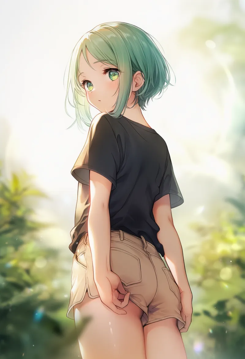 ペタンコ尻・flat buttのAIイラスト作例｜プロンプト紹介