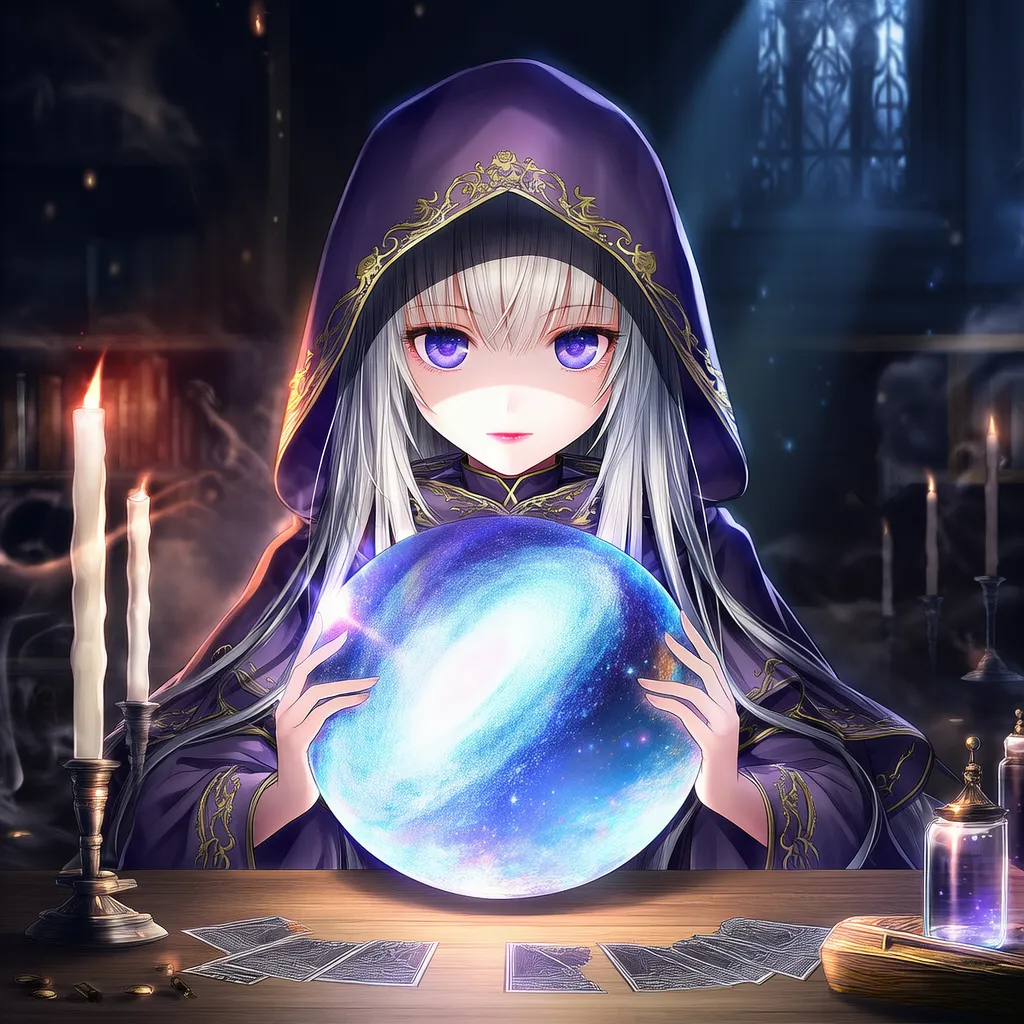 水晶玉占い師のプロンプト紹介｜AIイラストの作例