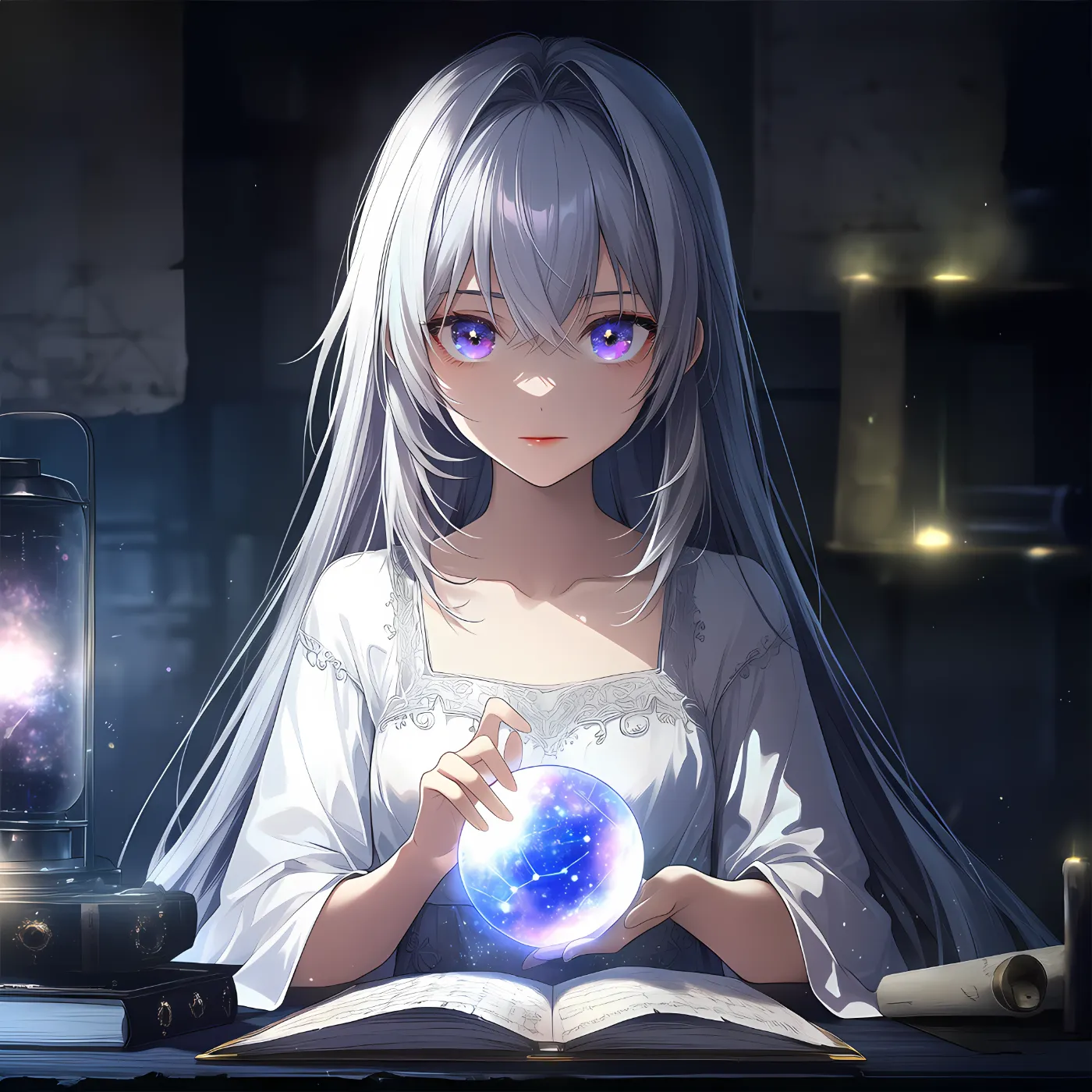 星占い師のプロンプト（星巫女・アストロ系）紹介｜AIイラストの作例