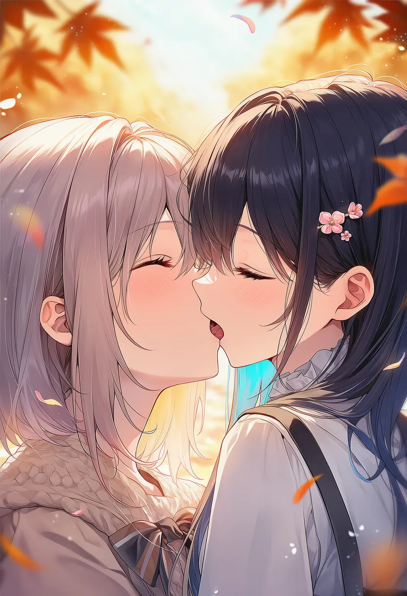 ディープキスする2人のポーズのAIイラスト|プロンプト紹介