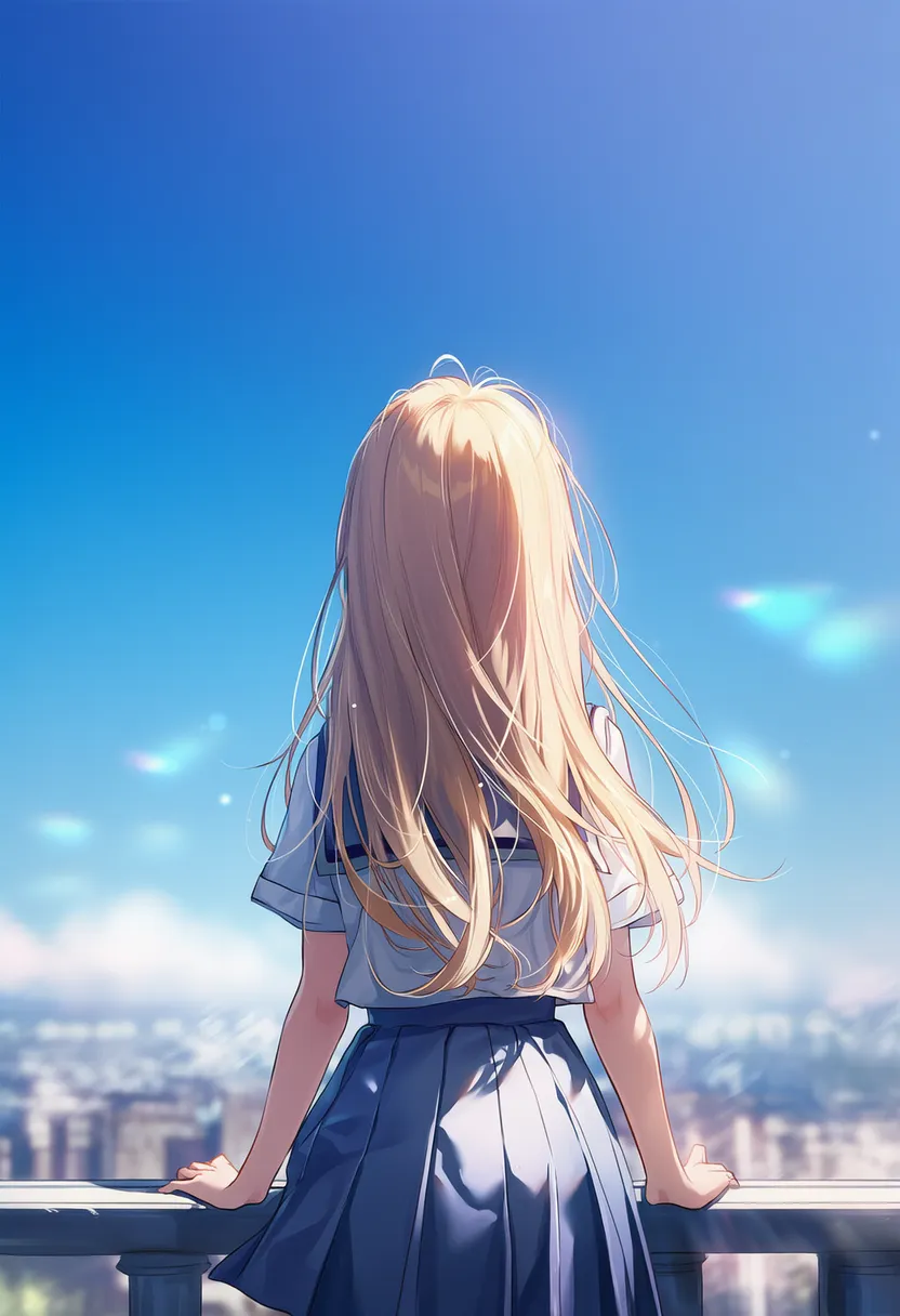 顔も体も後ろ向きのAIイラスト｜プロンプト紹介