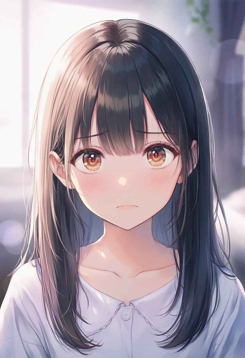 眉をひそめる状況の再現用プロンプト|AIイラスト