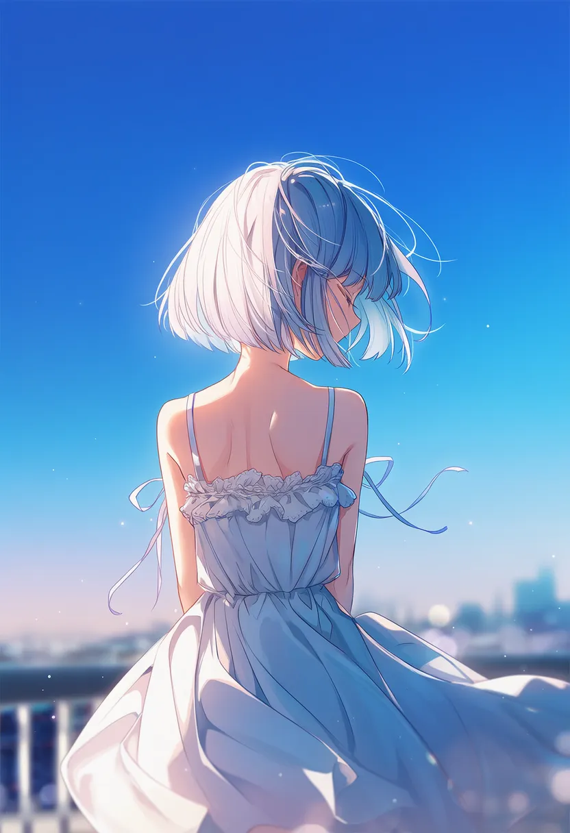 体が真後ろ・顔だけ横向きのAIイラスト｜プロンプト紹介