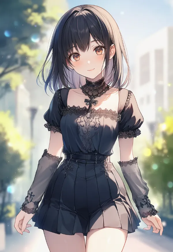 ゴシック系の服を再現したAIイラスト|プロンプト紹介