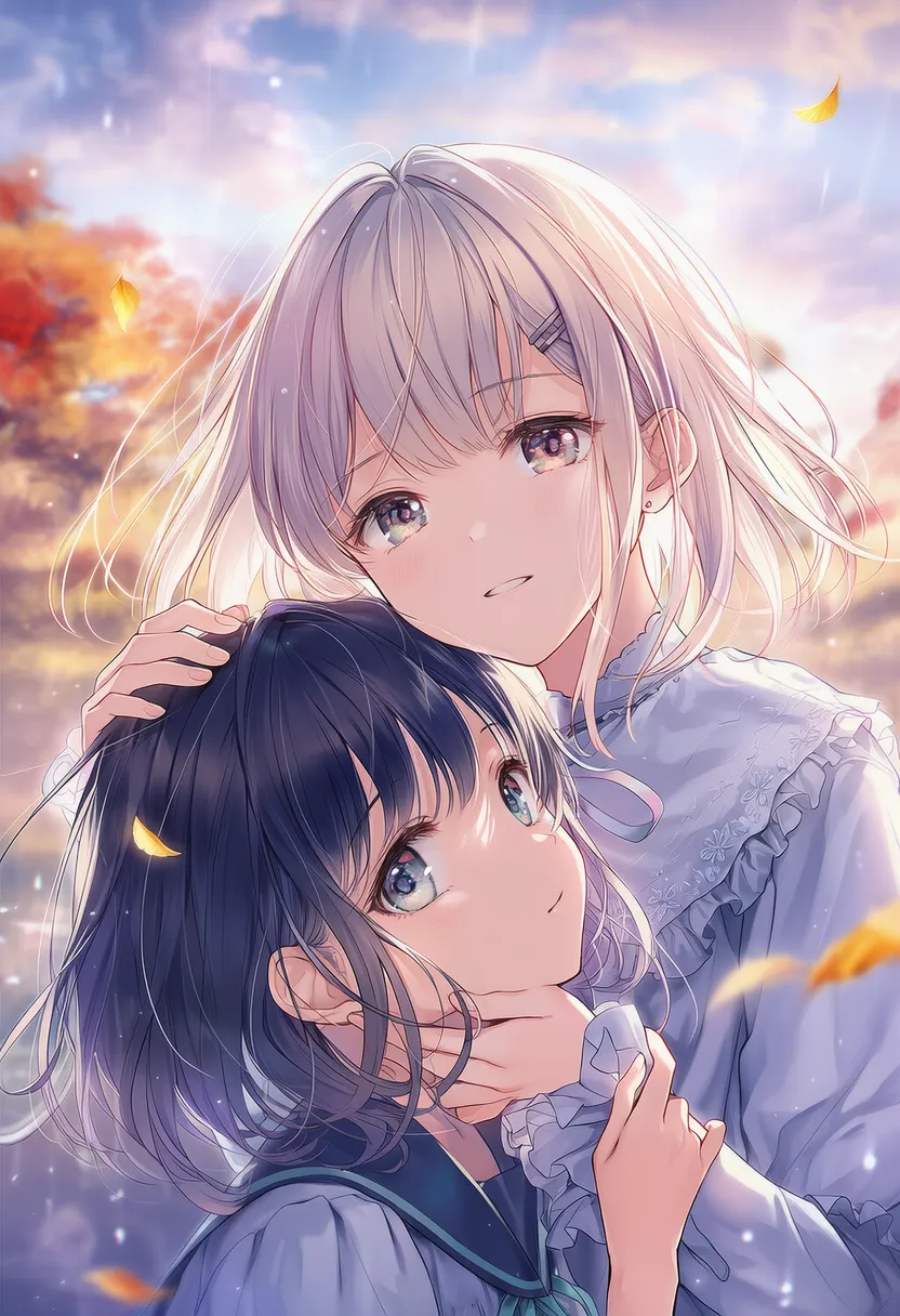 他キャラの頭を掴む2人のポーズのAIイラスト|プロンプト紹介