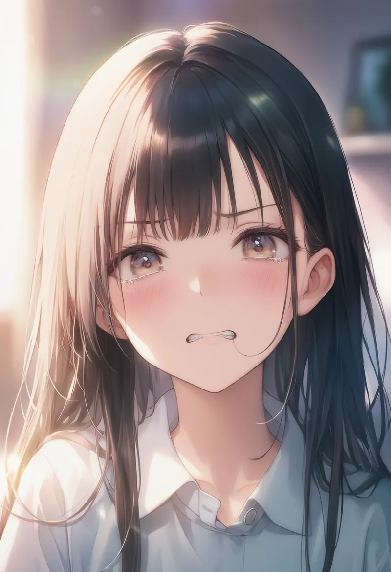 しかめっ面の再現用プロンプト|AIイラスト