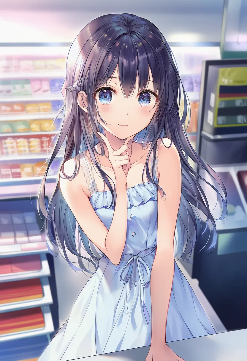 食料品店のレジのシチュエーション再現のためのプロンプト|AIイラスト