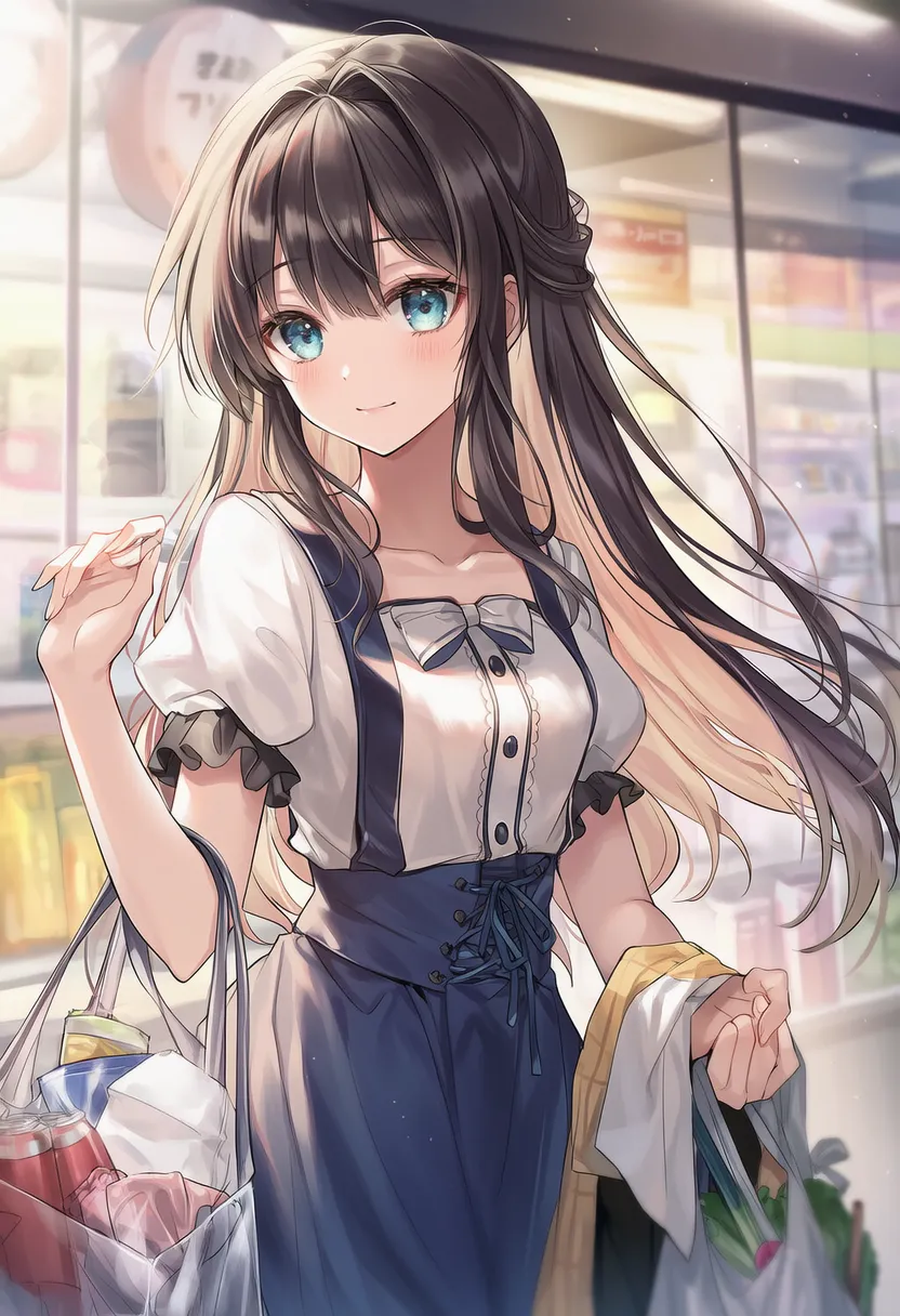 食料品の買い出しのシチュエーション再現のためのプロンプト|AIイラスト