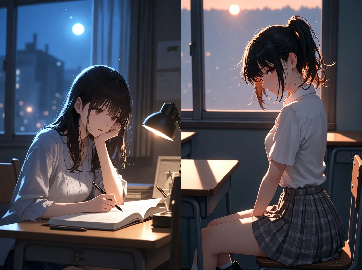 Grok Imagineで生成したアニメ調AIイラストの作例