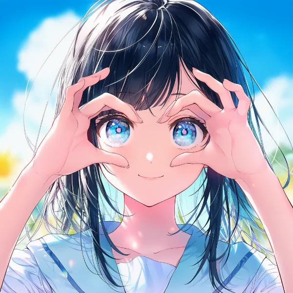 手でメガネのAIイラスト｜プロンプト紹介