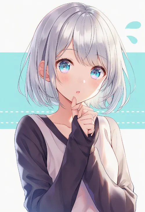 手を顔に近づける|手のポーズのプロンプト