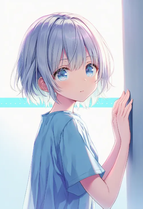 壁に手をつく|手のポーズのプロンプト