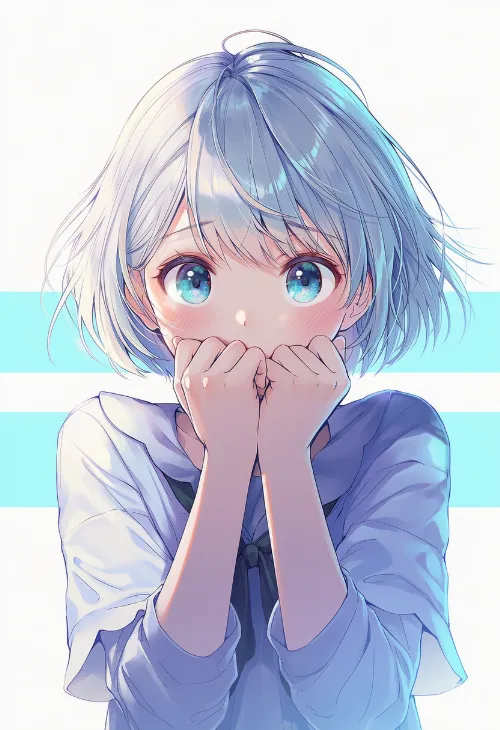 口を押さえる手|手のポーズのプロンプト