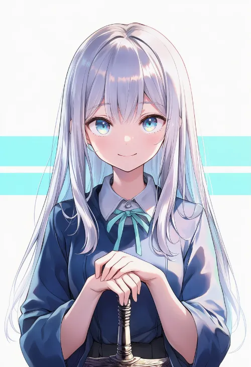 武器の柄に手を置く|手のポーズのプロンプト