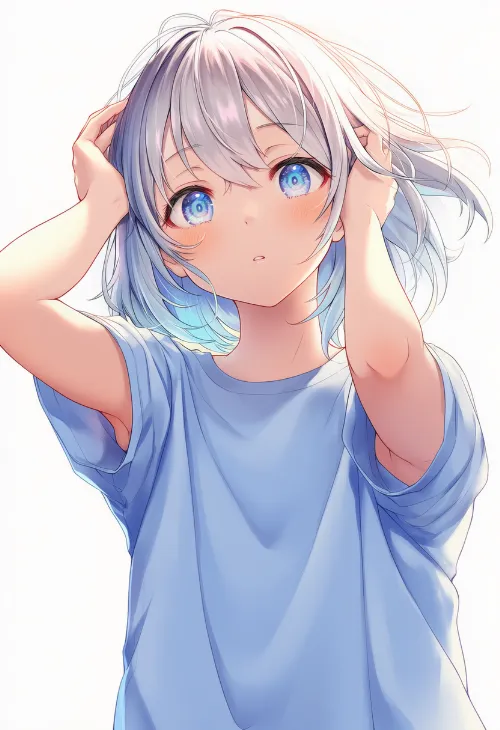 手で頭を抱える|手のポーズのプロンプト