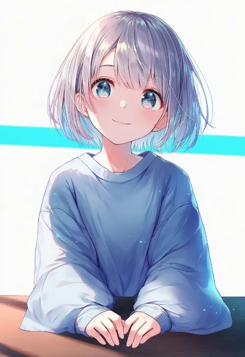 手を机の上に置く|手のポーズのプロンプト