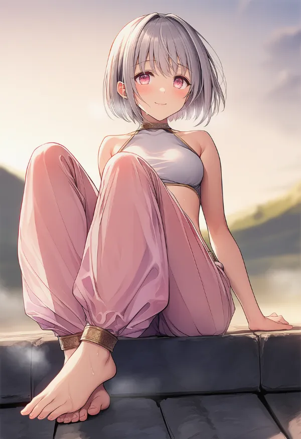 ハーレムパンツを履いた美少女AIイラスト|プロンプト紹介