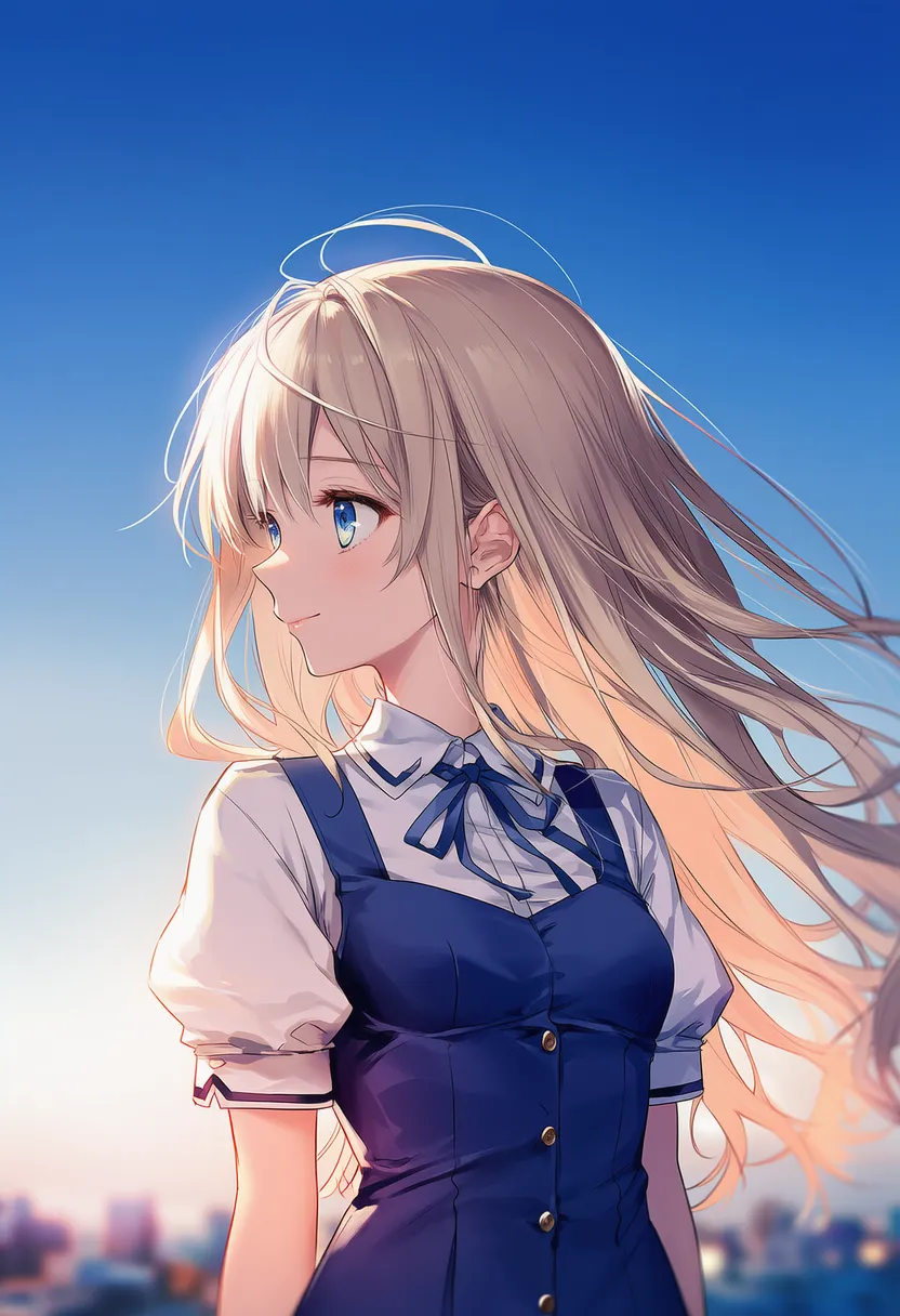 顔は横向き・体は正面の状態を再現したAIイラスト｜プロンプト紹介