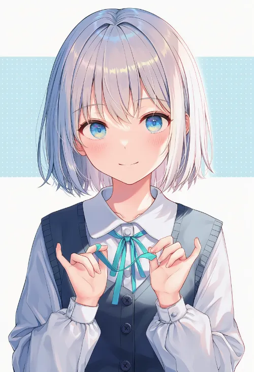 手でリボンをつまむ|手のポーズのプロンプト