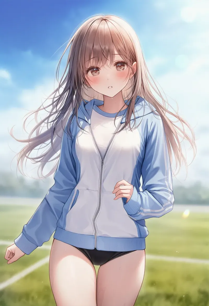 フード付きのジャージのプロンプト紹介｜AIイラスト