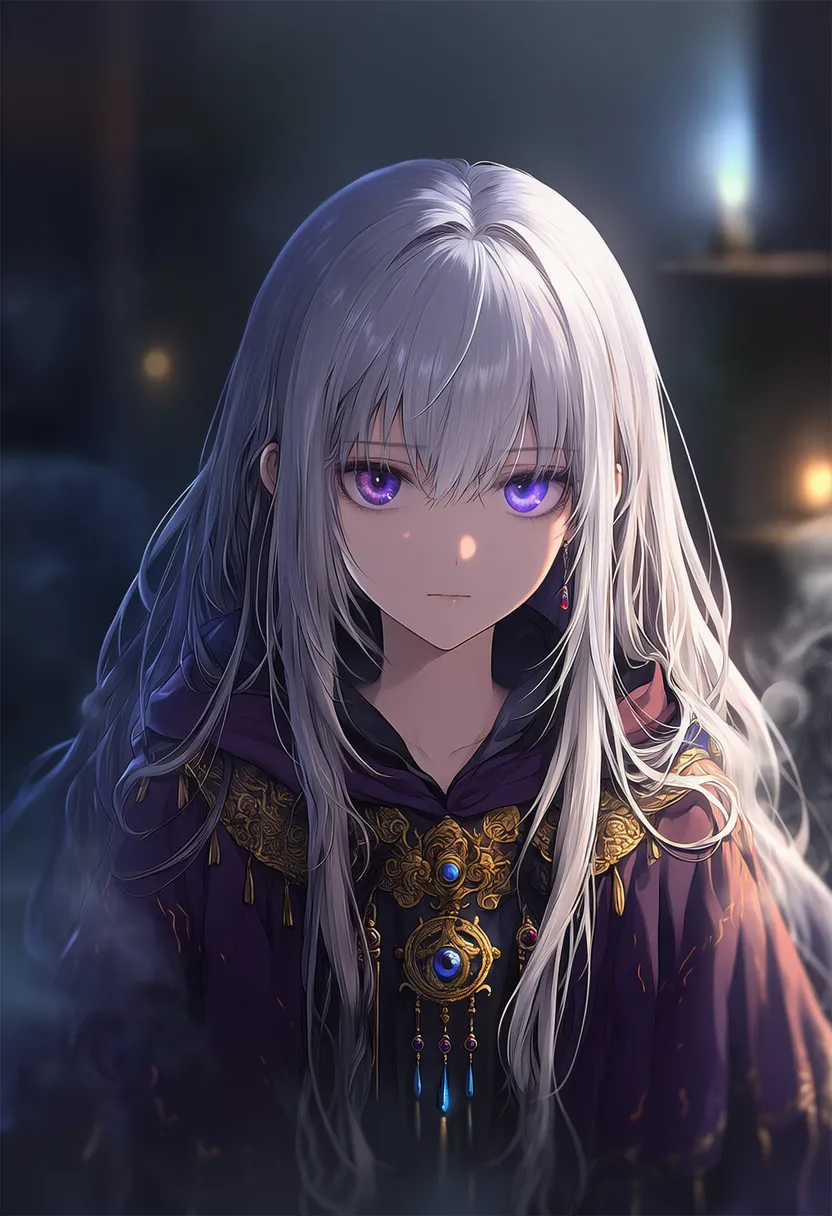 お香・煙のプロンプト紹介｜占い師のアイテムのAIイラスト作例