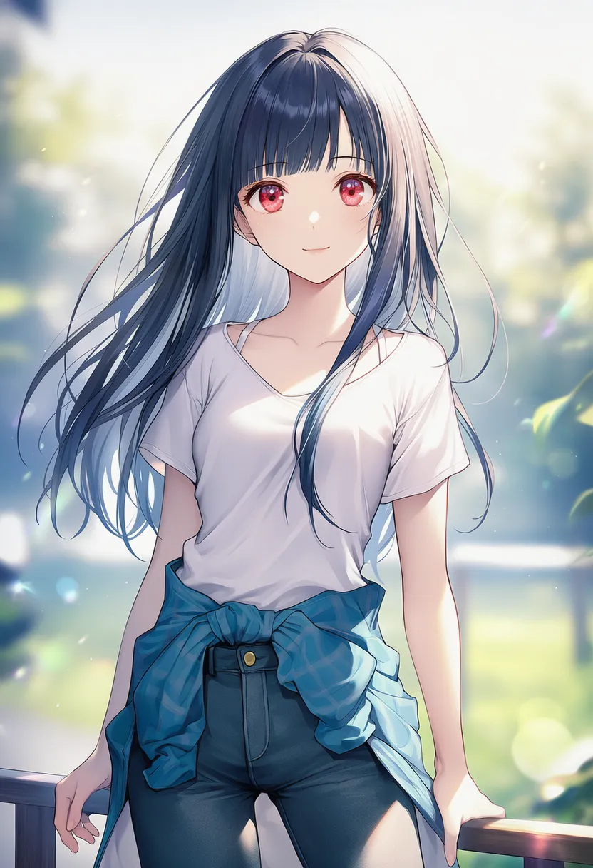 腰にジャケットを巻く状態のプロンプト紹介｜AIイラスト