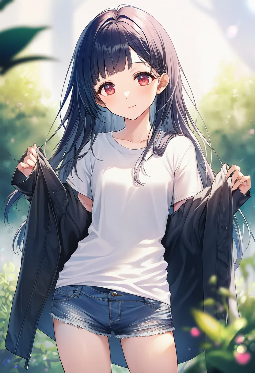 ジャケットを持ち上げるポーズのプロンプト紹介｜AIイラスト