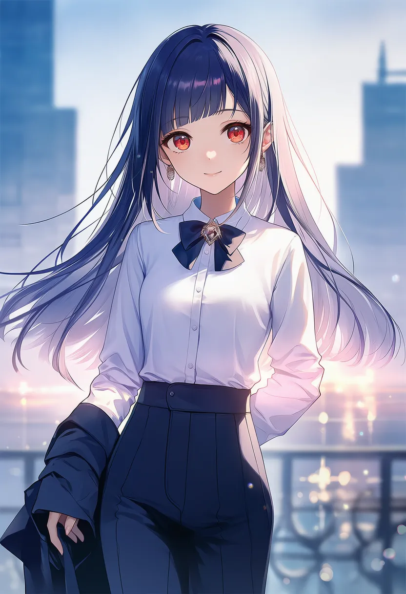 腕にジャケットを掛けるポーズのプロンプト紹介｜AIイラスト