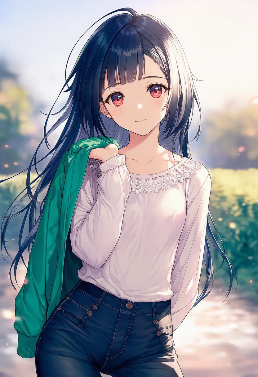 肩に掛けたジャケットの状態のプロンプト紹介｜AIイラスト