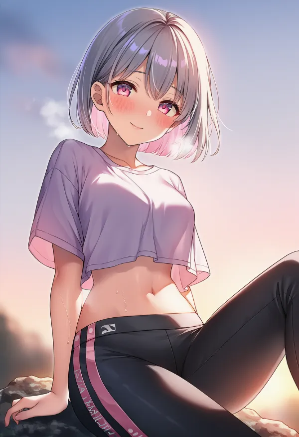 ジョガーパンツを履いた美少女AIイラスト|プロンプト紹介