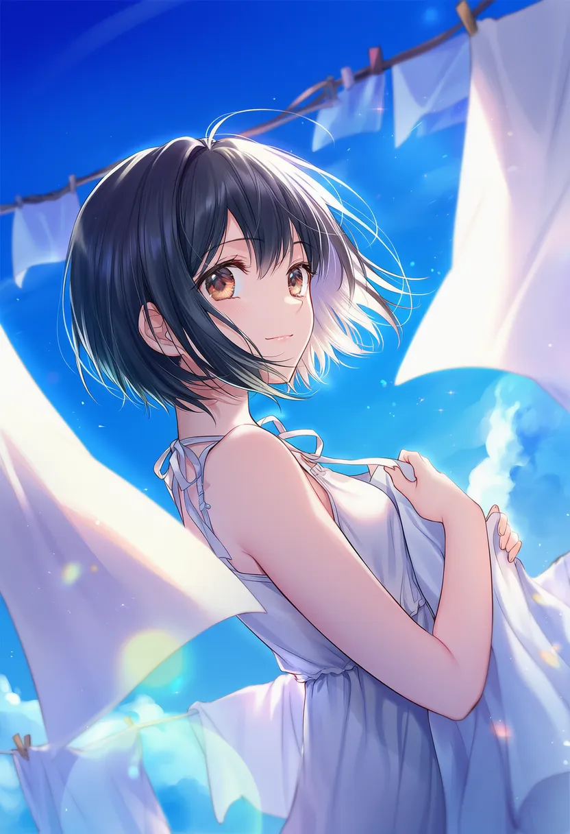 洗濯の日のシチュエーション再現のためのプロンプト|AIイラスト