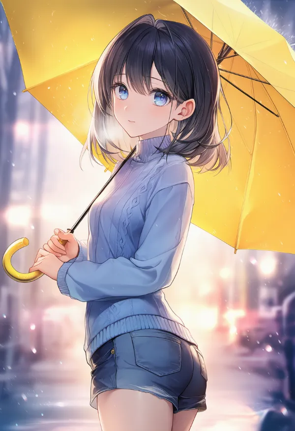 [layered clothes, shorts]のプロンプトで生成した服のAIイラスト