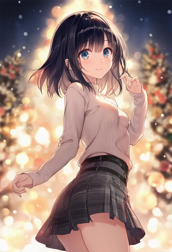 [layered clothes, skirt]のプロンプトで生成した服のAIイラスト