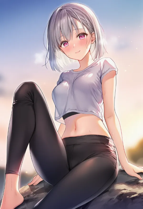 レギンスを履いた美少女AIイラスト|プロンプト紹介