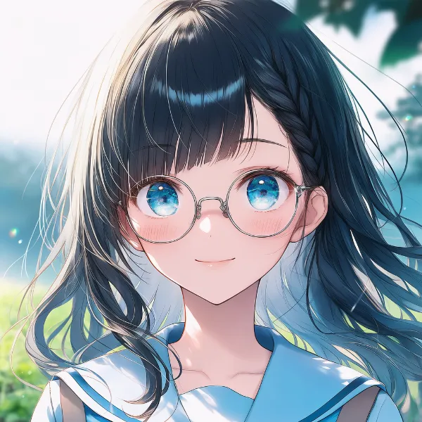 伊達メガネのAIイラスト｜プロンプト紹介