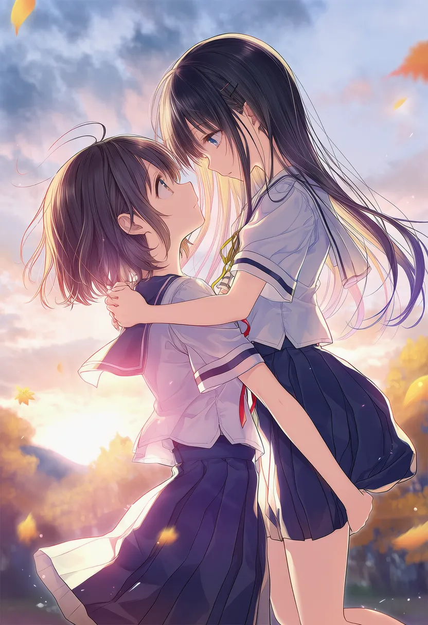 人を持ち上げる2人のポーズのAIイラスト|プロンプト紹介