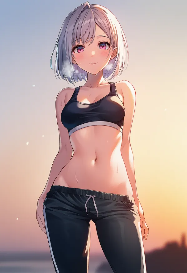 ローレグパンツを履いた美少女AIイラスト|プロンプト紹介