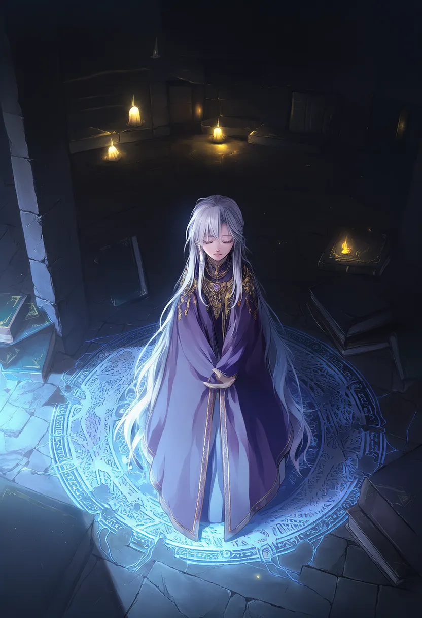 魔法陣のプロンプト紹介｜占い師のアイテムのAIイラスト作例