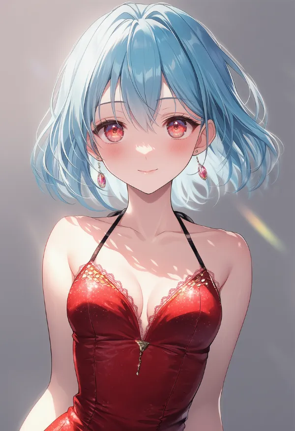 中サイズの胸（medium breasts）のプロンプト紹介｜AIイラスト