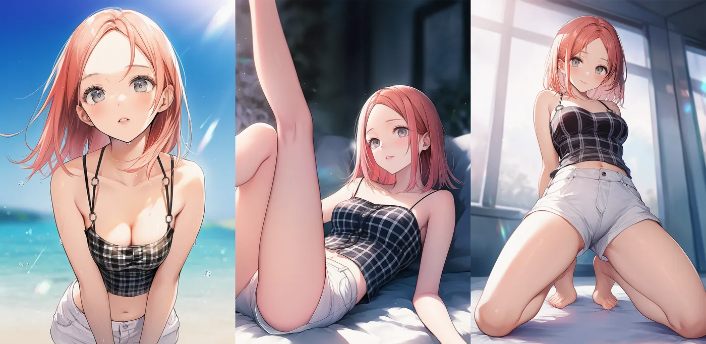 グラビア系の誘うポーズのAIイラスト｜プロンプト紹介