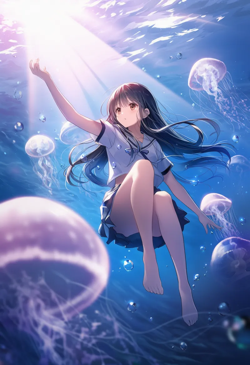 NovelAIのイラストをNano Banana Proを活用して画像全体を高精細化した作例