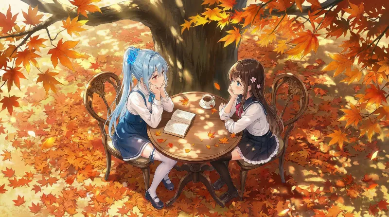 Nano Banana Proで元画像のアングルを俯瞰構図に変更したイラスト｜プロンプト紹介