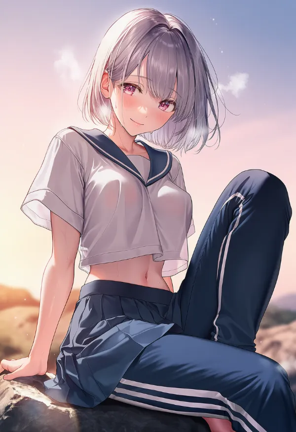 スカートの下にズボンを履いた美少女AIイラスト|プロンプト紹介