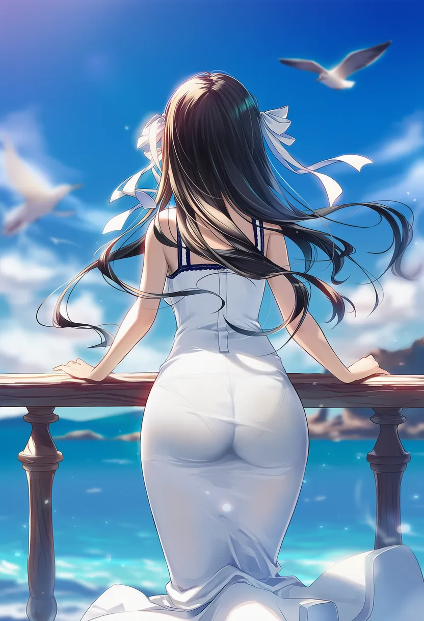 服越しにパンティラインが透けて見える状態を再現したAIイラスト|プロンプト紹介