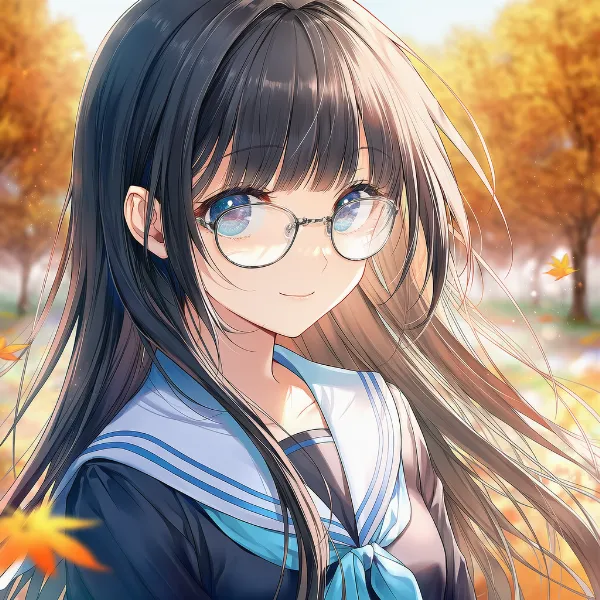 半透明なメガネのAIイラスト｜プロンプト紹介