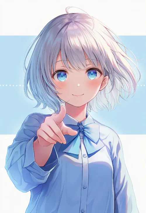 手を伸ばして指差す|手のポーズのプロンプト