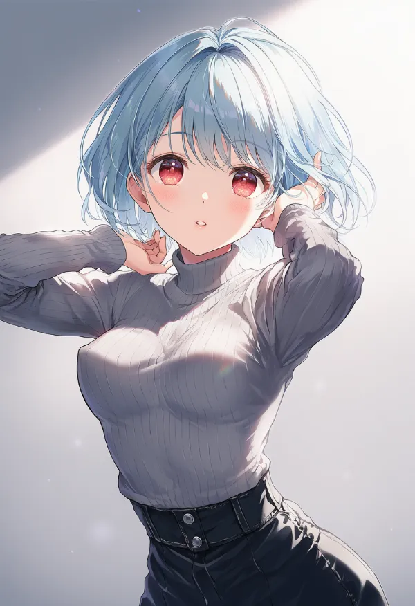 先端の尖った胸（pointy breasts）のプロンプト紹介｜AIイラスト