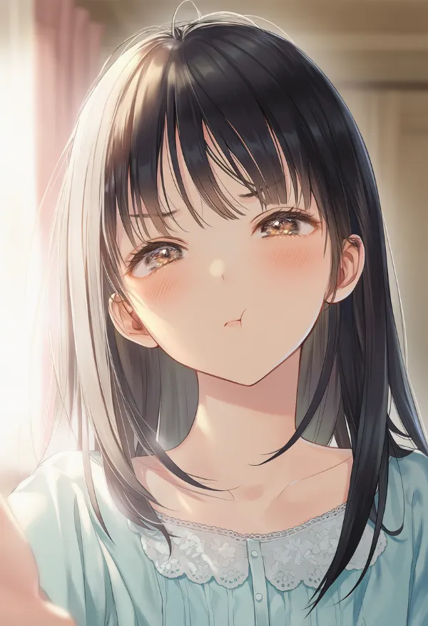 ふくれっ面のAIイラスト作例|プロンプト紹介